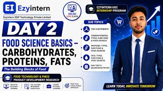 Day 2: Food Science Basics – Carbohydrates, Proteins &amp; Fats | EzyIntern UGC Internship Program