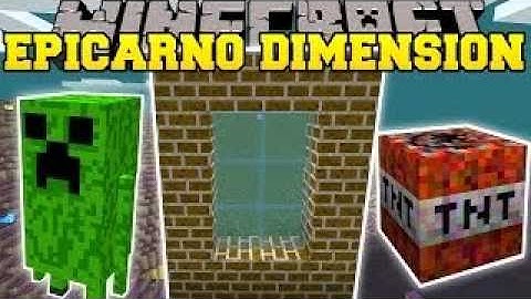 Minecraft: EPICARNO DIMENSION MOD (TEMPLES, FAT CREEPERS, TNT STAFFS, & MORE!) Mod Showcase
