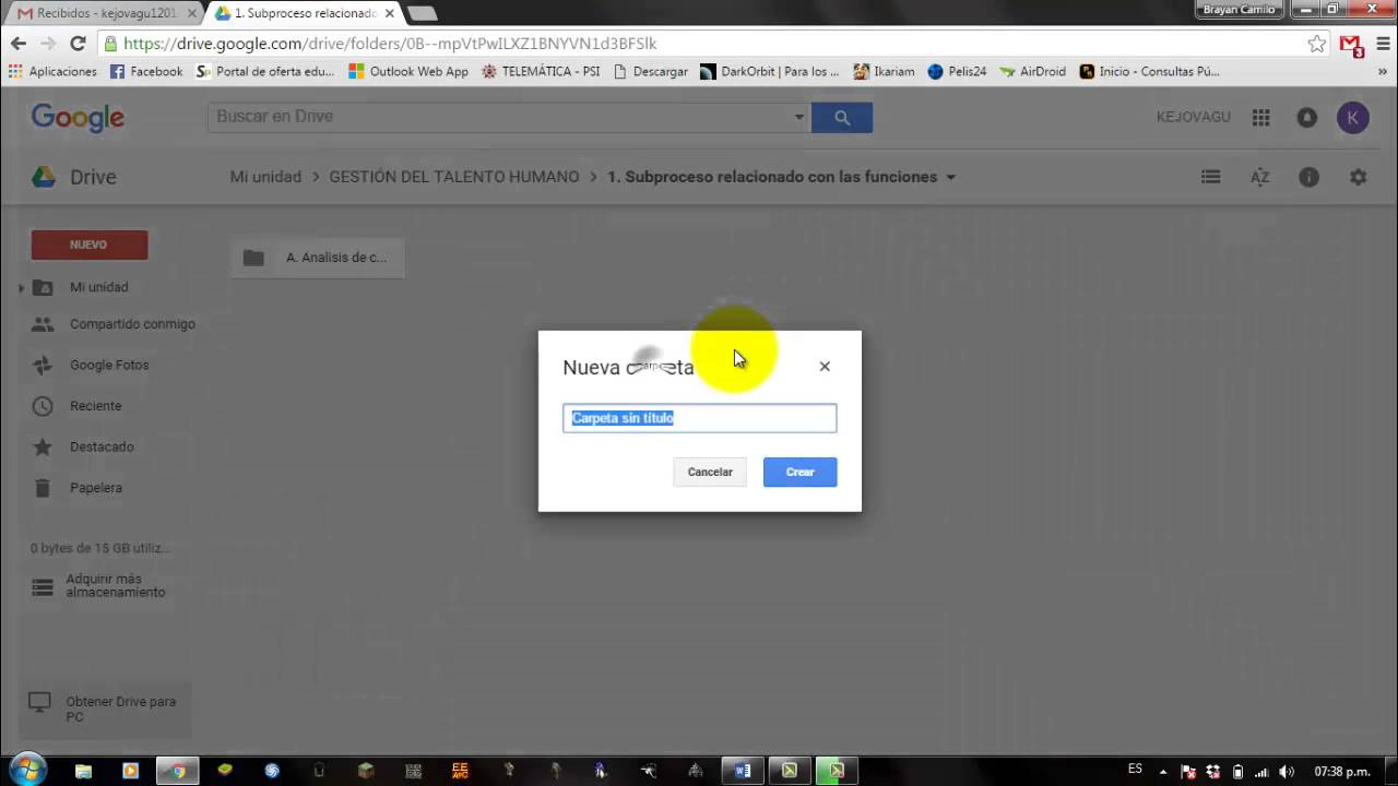 Como crear una nube en google drive. - YouTube