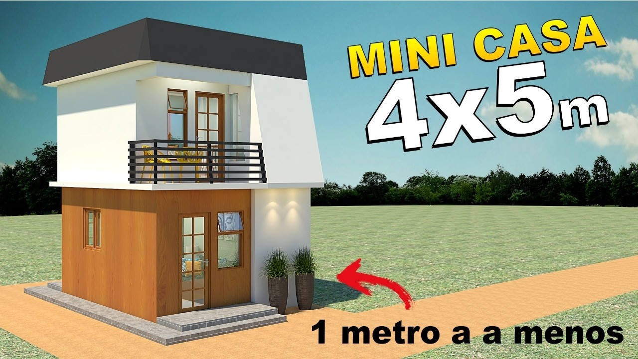 MINI CASA 4 X 5 m – Tipo Loft – modelo ousado 2 (Boa para morar ou ...