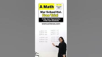 Additional Math by Janice Ong (Free Trial) | Sec3, Sec4, IP3, IP4