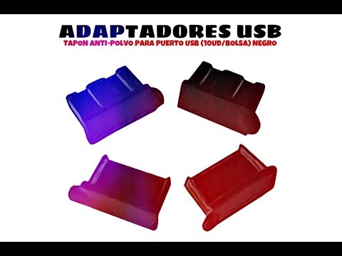 Video de Tapon anti-polvo para puerto USB (10ud/bolsa)  Negro