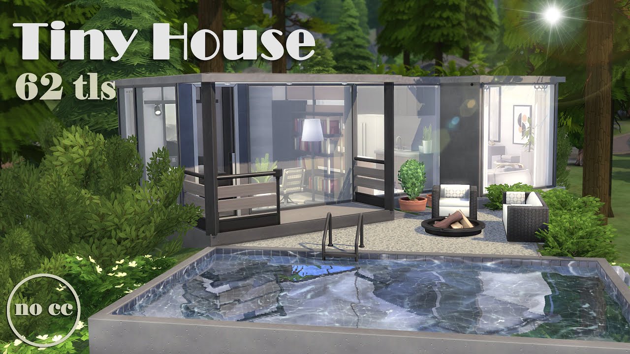 Tiny House 🏠 62 Tiles | Stop Motion build | The Sims 4 | NO CC - YouTube