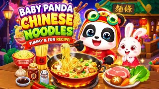 Baby Panda Makes Chinese Noodles 🍜🐼 | Fun Cooking Adventure for Kids @MagicToyStories001