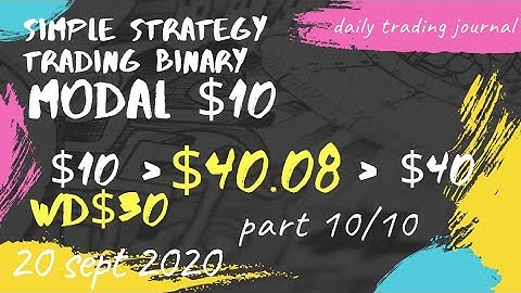 Modal $10 Trading Binary Simple Strategy ($40.08 p.10/10)binary deriv profit konsisten free bot 2009
