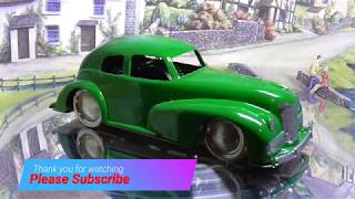 Powder Coated Betal Clockwork Car 1950s