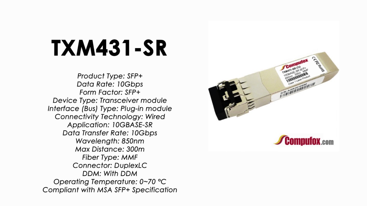 TXM431-SR TP-Link Compatible 10GBASE-SR SFP 850nm 300M MMF transceiver