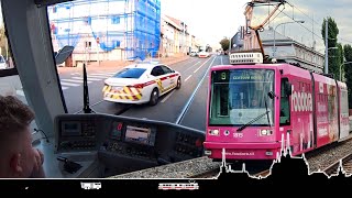 Mimořádná služba na lince 9 a špatná kolej 🚋 Cab view tram Brno