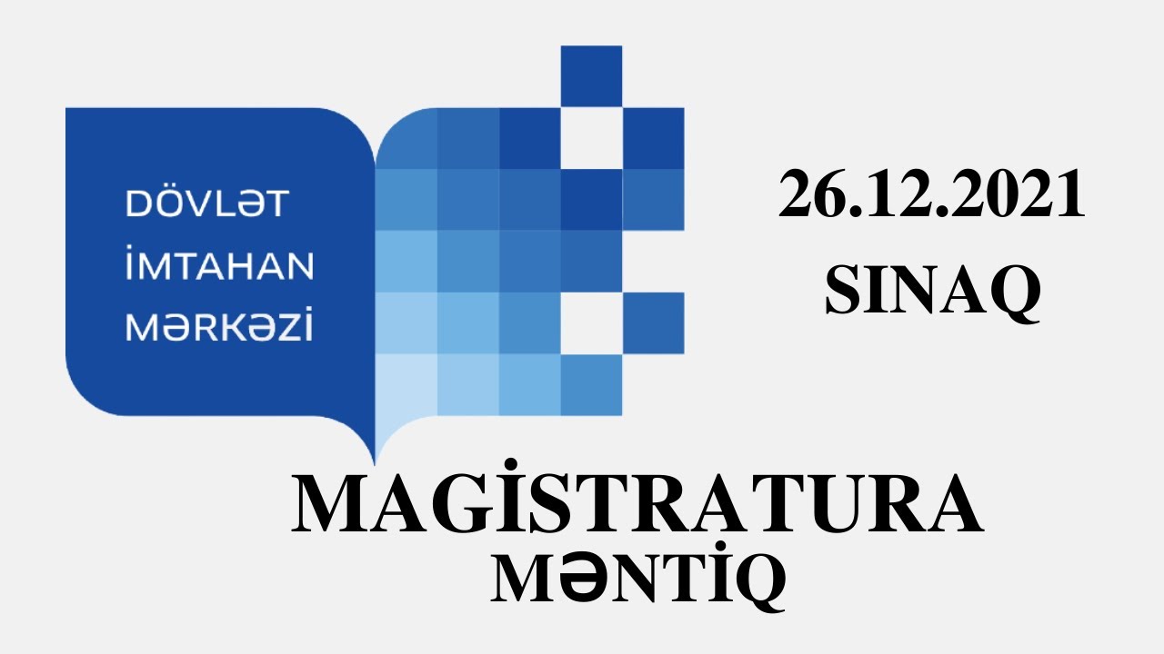 DİM SINAQ - MƏNTİQ (26 DEKABR 2021)