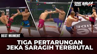 BRINGAS! 3 Penampilan Jeka Saragih Paling Brutal | Best Moment One Pride MMA