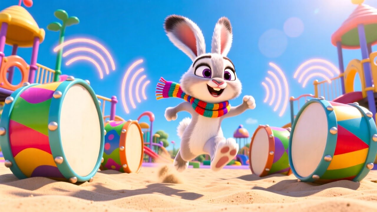 Magic Bunny Playground 🐰🎠 | Learn Numbers, Colors & Shapes | Fun Kids Educational Video