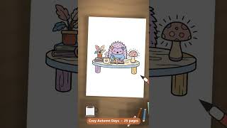 20 quiet minutes. No screens. | Cozy Autumn Days Coloring Book #Shorts