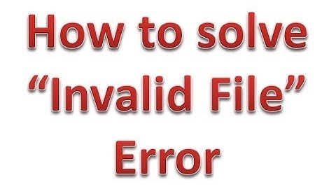 How to Fix Invalid File Name Error In Programs
