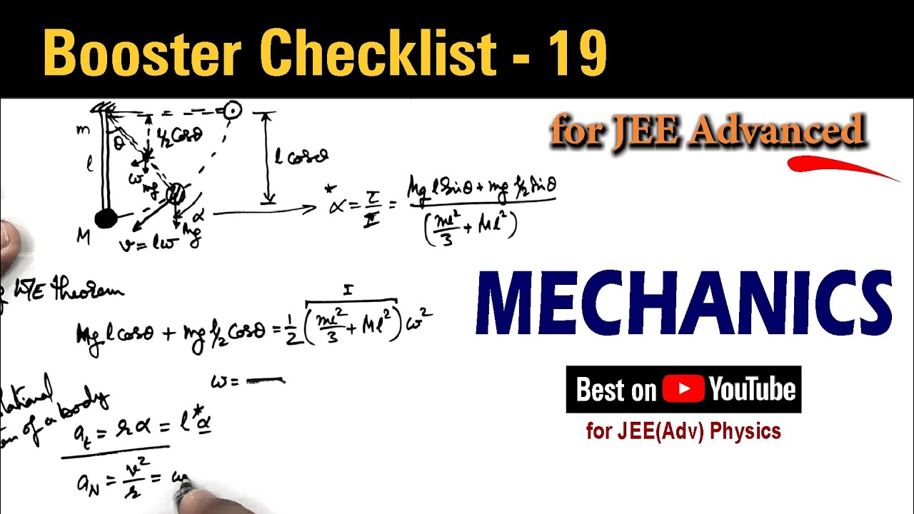 Mechanics for JEE Advanced | Booster Checklist 19 