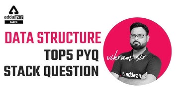 GATE Data Structure | Top5 PYQ Stack Question | GATE 2023 Preparation