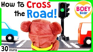 Toddler Learning Videos | How to Cross the Road Safely + More! | Car Videos for Kids | Boey Bear screenshot 5