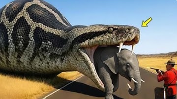 Brave Heroes Save Baby Elephant From Deadly Giant Python