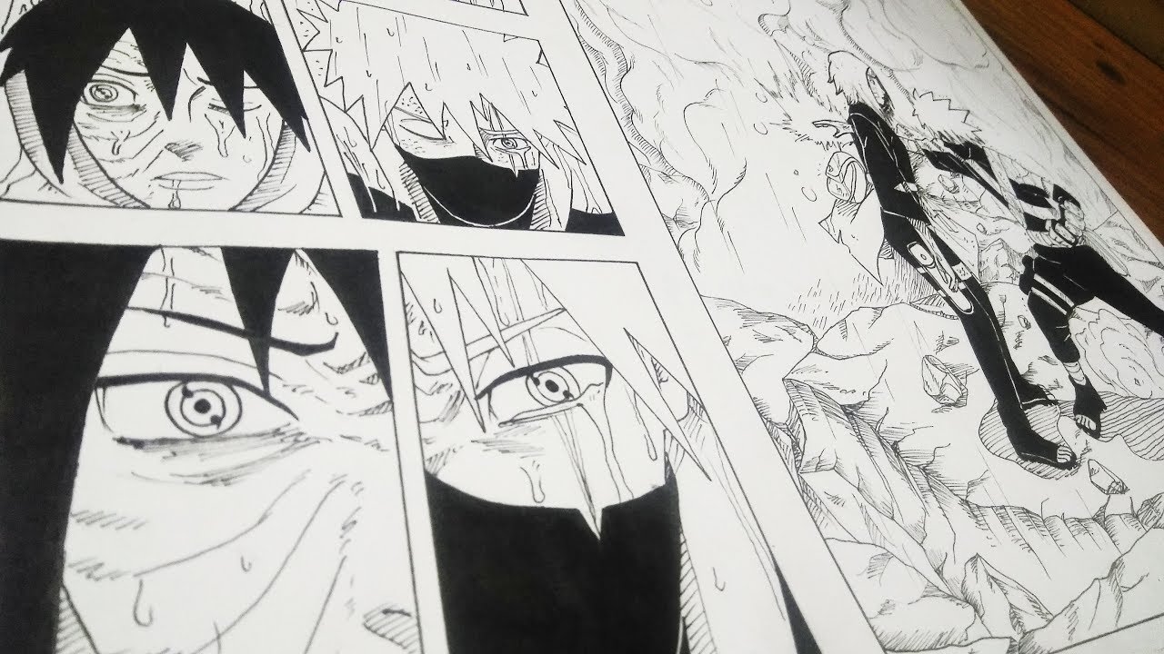 Naruto - Drawing a manga page(#3) 