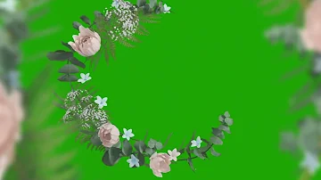 floral wedding invitation green screen