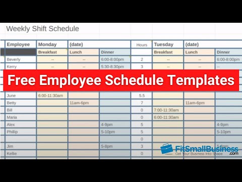 Free Employee Schedule Templates & Instructions