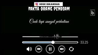 Story wa -fakta orang pendiam
