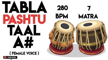 Tabla Pashtu Taal Loop | A# Scale | 280 Bpm | 7 Matra | Female vocal | #muzzico