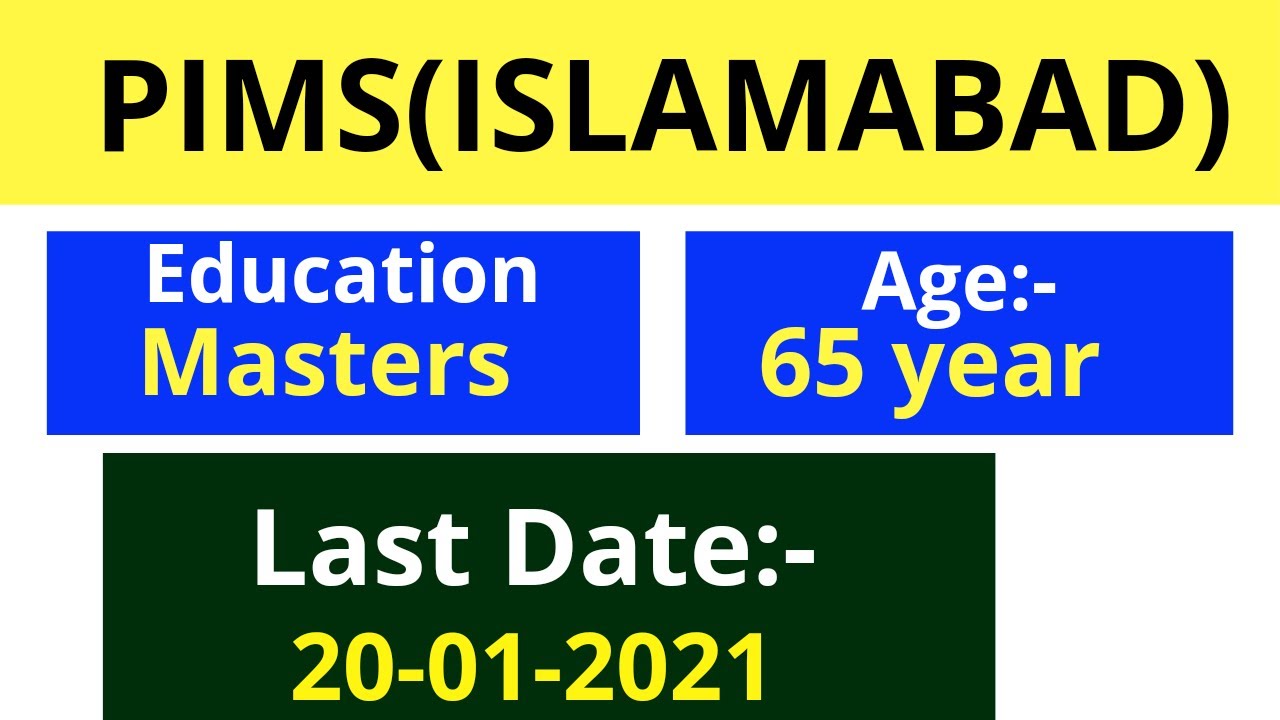 Pakistan institute of medical sciences Islamabad jobs 2021 | PIMS jobs 2021 | How to apply pims jobs