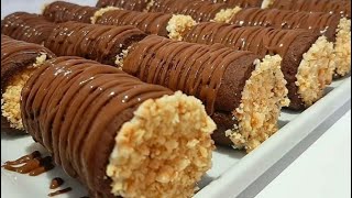 cigare au chocolat farcies au cacahuètes et Nestlé قاطو سيقار بالشكولاطةبحشوة الكاوكاو والنيسلي