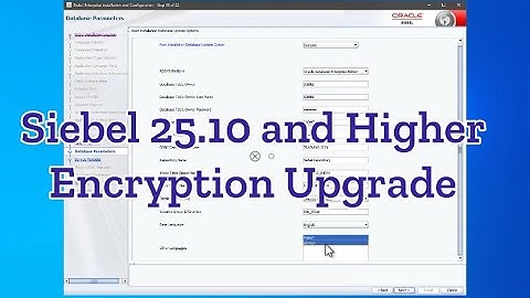 Siebel CRM 25.10 (and higher) - Encryption Upgrade
