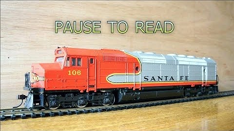 Santa Fe Railroad FP45 EMD Diesel No 106 in SF Livery.  Lima HO Gauge model.