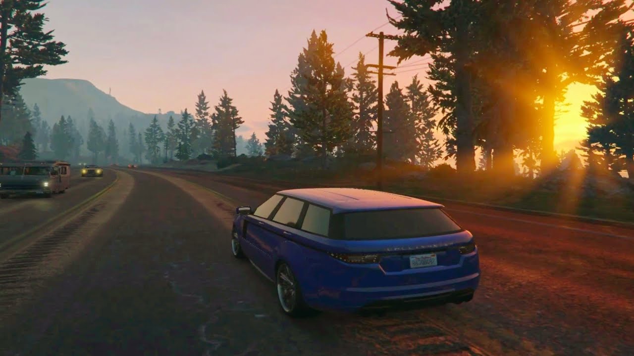 Cruising in Style: A Sunset Drive in GTA 5 - YouTube