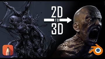 Making Concept Art In Blender! || 3D Sculpting Process