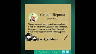 То нек надони,ки сухан айни савоб аст. Саъди Шерози #ғазал #shorts #шеър #шоирон #persian