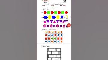 EDMC School - Class: 3, Week: 13, Sub .: Maths, Sub - Topic: Pattern. Like 👍 And Subscribe   #Shorts