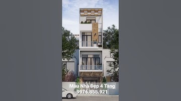 Mẫu Nhà Phố 4 Tầng Hiện Đại 4m Mặt Tiền #shorts