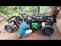 Home Made Four Wheeler Jeep(Part2) | Making a four wheeler jeep using front wheel drive engine