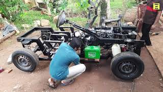 Home Made Four Wheeler Jeep(Part2) | Making a four wheeler jeep using front wheel drive engine