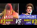 SF6 🤜 KIDO (#3 Ranked Alex) vs KUROMAME (#3 Ranked Luke) 🤛 SF6 High Level Gameplay