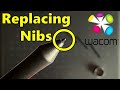 How to change wacom one pen nib  replace wacom one pen nib  changing wacom one ctl 472 pen nibs