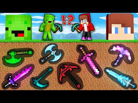Mikey and JJ SECRET ITEMS Mining Battle in Minecraft ! (Maizen)