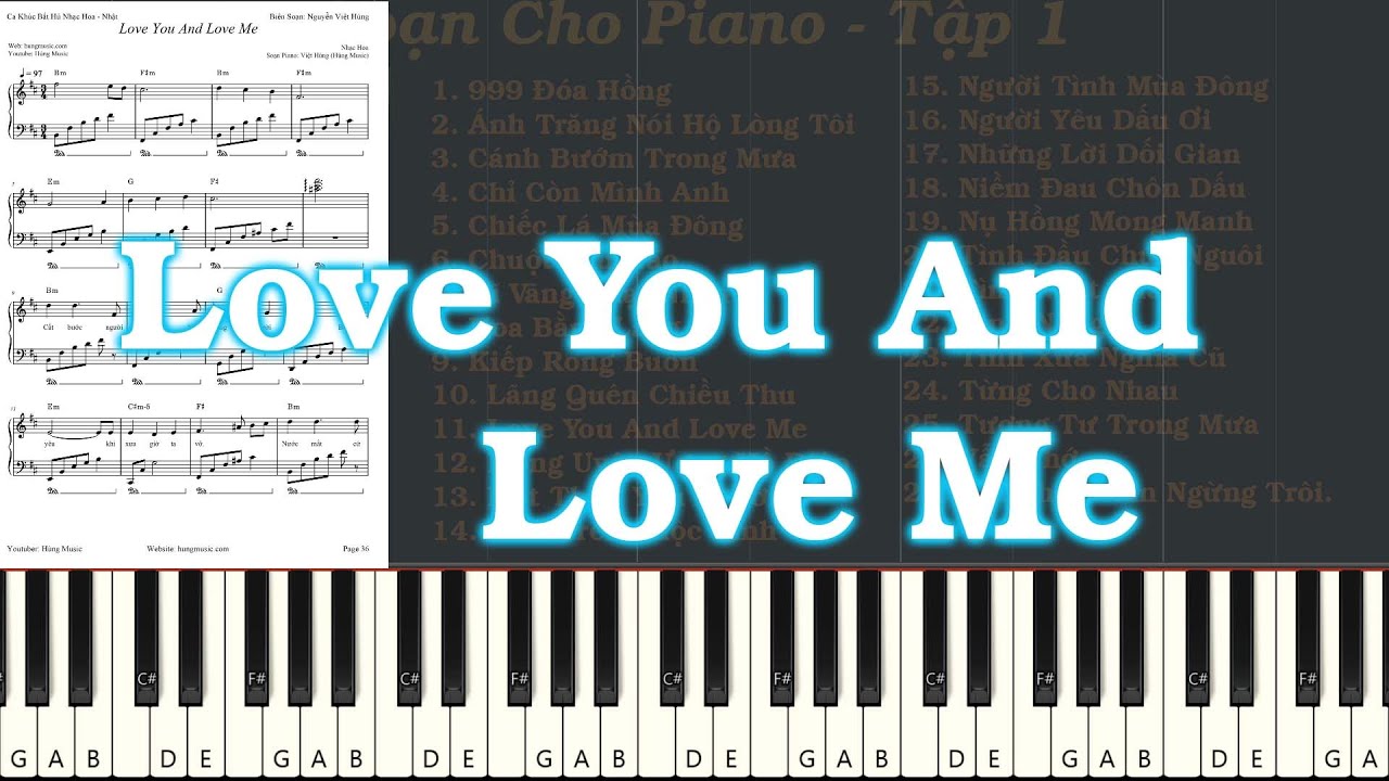 I Love You You Love Me Lied Love You And Love Me Piano - Hùng Music - YouTube