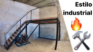 Altillo o entreplanta de estilo industrial // DIY industrial style mezzanine