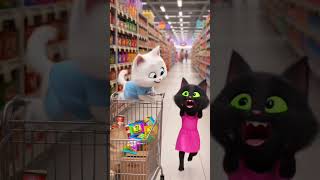 SUPERMARKET SHOPPING #CatFamily#FamilyCats#CatMom#CatDad#CuteFamily#FamilyStory#Wholesome