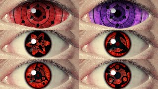 All Naruto Shippuden Real Life Anime Sharingan Eyes from Uchiha Clan Sharingan, Mangekyou, Rinnegan