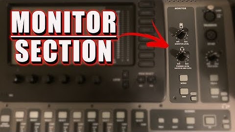 X32 / M32 Monitor Section Settings  |  What Do These Buttons Do?
