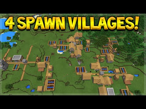 4 VILLAGES AT SPAWN! Minecraft Pocket Edition 0.16.0 Epic Seed With Blacksmiths (Pocket Edition)