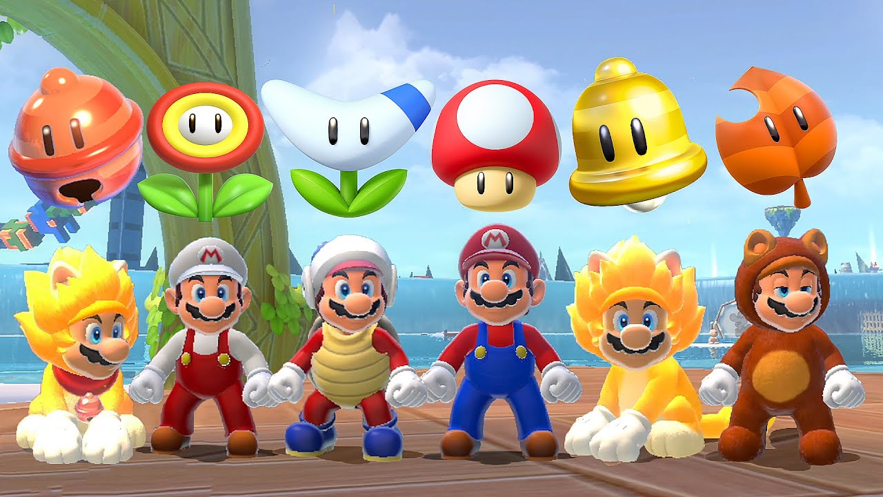 Super Mario 3d World Bowsers Fury All Power Ups Youtube