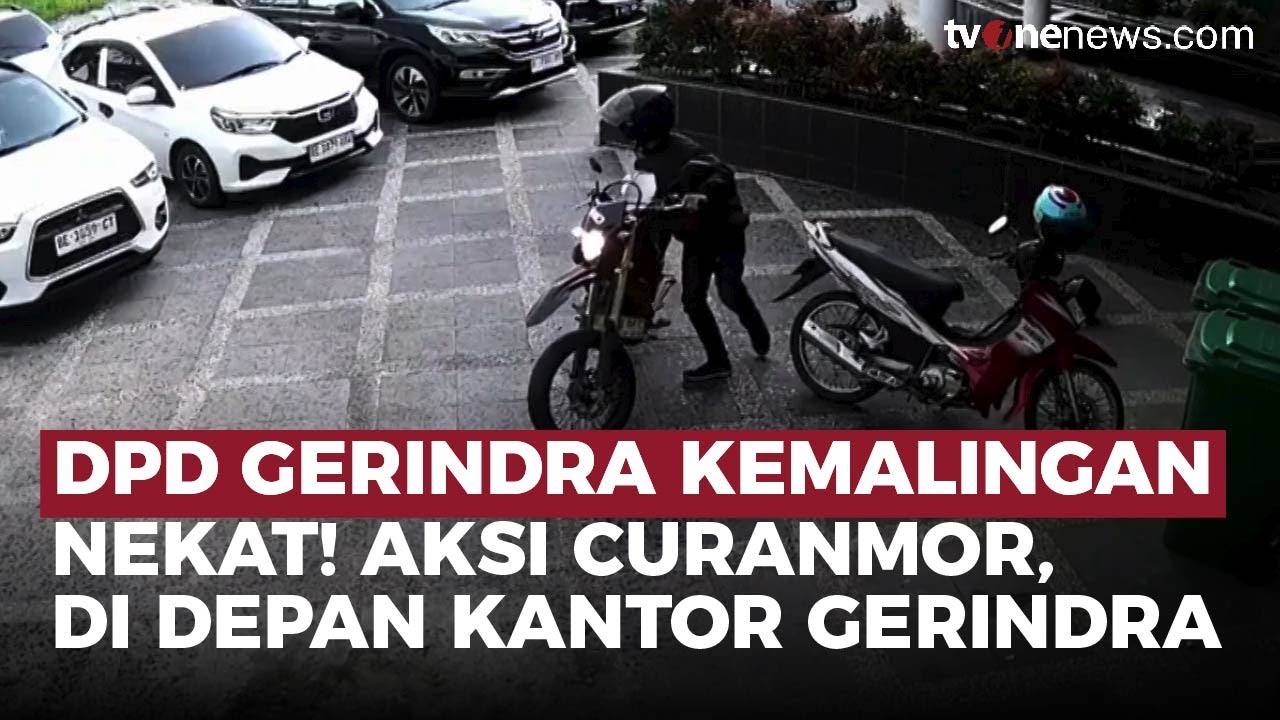 Curanmor Nekat! Motor di Kantor Gerindra Lampung Raib dalam Hitungan Detik | OneNews Update