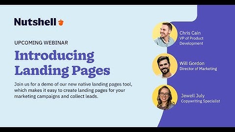 Nutshell Landing Pages Webinar