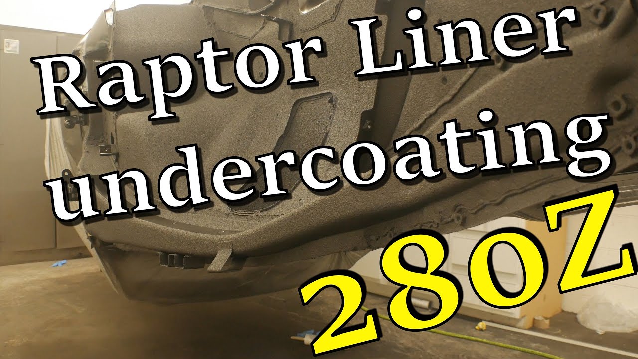 Engine bay restoration  Raptor Liner and Base Coat 280Z